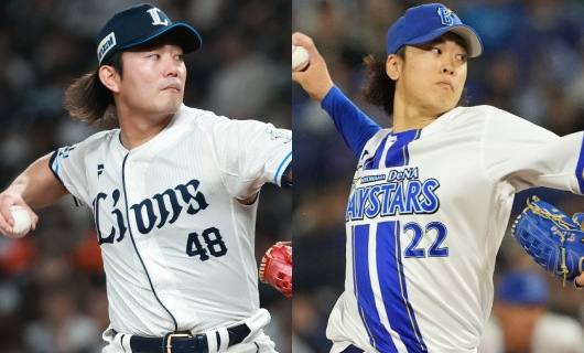 （左から）西武・今井達也、DeNA・入江大生