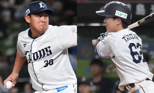 (左から)西武・山田陽翔、滝澤夏央