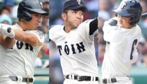 （左から）大阪桐蔭・香月一也、柿木蓮、根尾昂