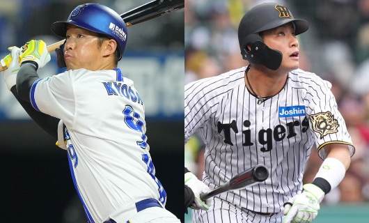 （左から）DeNA・京田陽太、阪神・木浪聖也