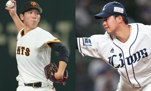 （左から）巨人・戸郷翔征、西武・渡邉勇太朗