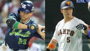 ヤクルト・青木宣親（左）と巨人・中島宏之