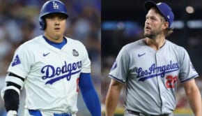 ロサンゼルス・ドジャースの大谷翔平（左）とクレイトン・カーショウ