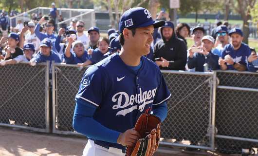 キャンプの大谷翔平