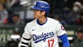 阪神タイガースとの東京シリーズに出場するロサンゼルス・ドジャースの大谷翔平選手