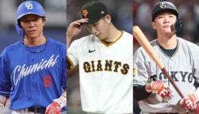 （左から）大島洋平、戸郷翔征、坂本勇人