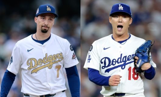 （左から）スネル、山本由伸