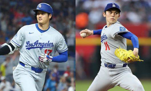 ロサンゼルス・ドジャースの大谷翔平選手と佐々木朗希投手
