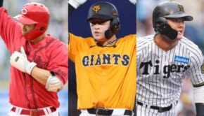 （左から）中村奨成、増田陸、前川右京