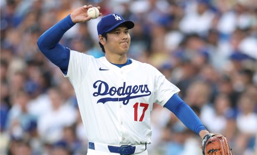 サンディエゴ・パドレス戦に「1番・投手」でスタメン出場するロサンゼルス・ドジャースの大谷翔平選手