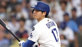 サンディエゴ・パドレス戦に「1番・投手」でスタメン出場するロサンゼルス・ドジャースの大谷翔平選手