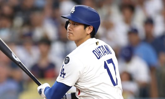 サンディエゴ・パドレス戦に「1番・投手」でスタメン出場するロサンゼルス・ドジャースの大谷翔平選手